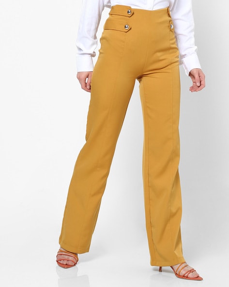 RARE Regular Fit Women Yellow Trousers - Buy RARE Regular Fit Women Yellow  Trousers Online at Best Prices in India | Flipkart.com