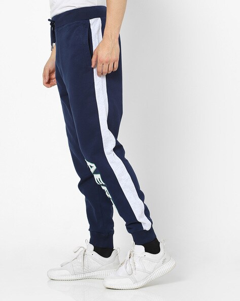 Joggers with Contrast Striped Taping