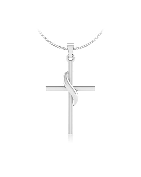 Christian Cross Diamond Pendant Solid 14kt White Gold Fine Jewelry For  Girls at Rs 25580 | Diamond Cross Pendant in Surat | ID: 21500217855