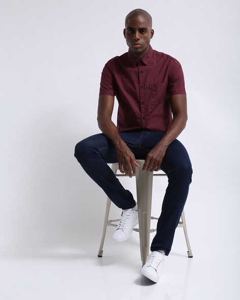 Buy Wine Shirts for Men by ALTHEORY Online 