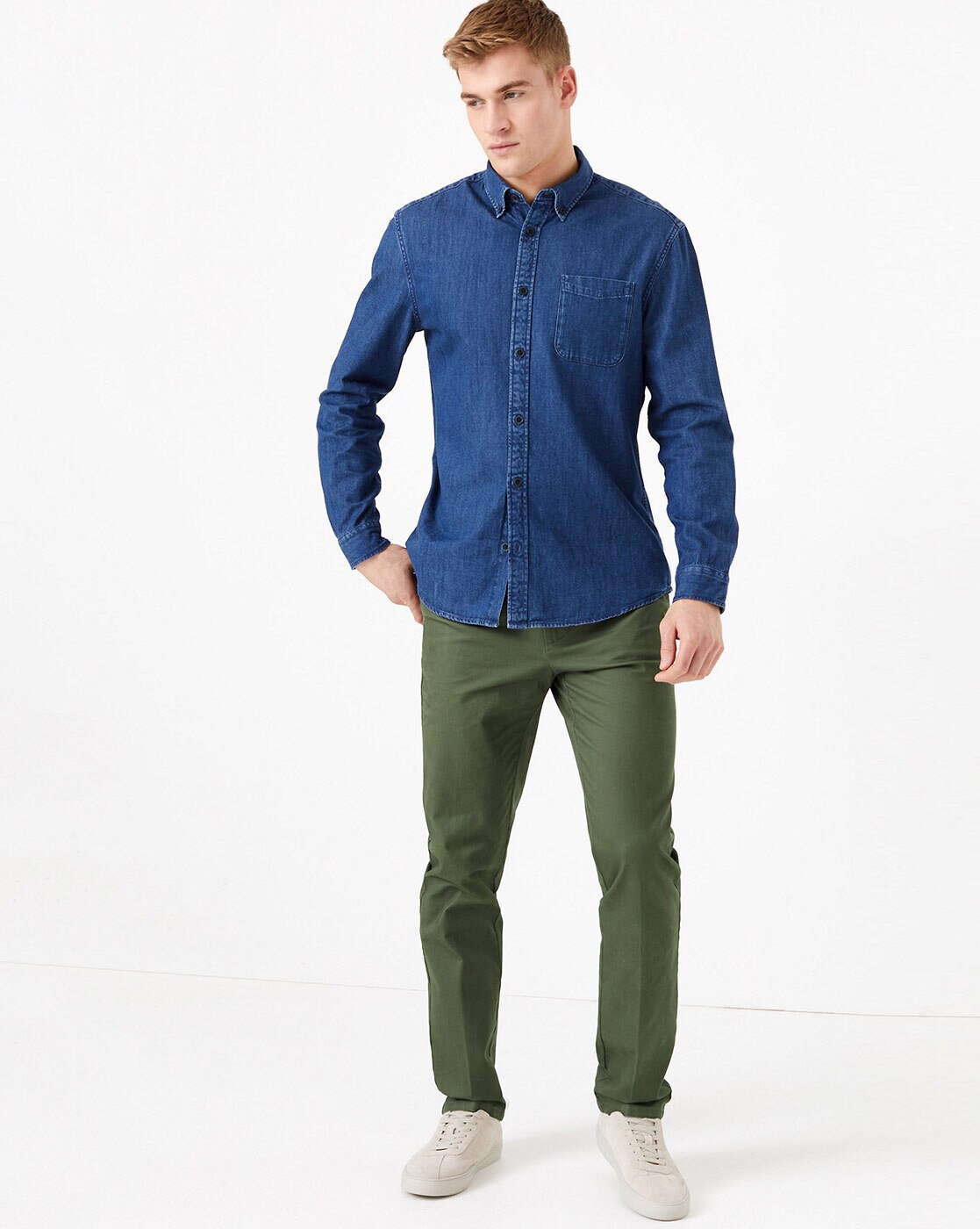 River Island crop denim shirt in bright green | ASOS