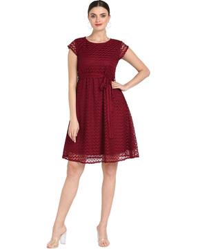 maroon lace dress