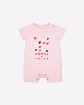 mothercare Printed Rompers with Snap-Button Closures-picture-52