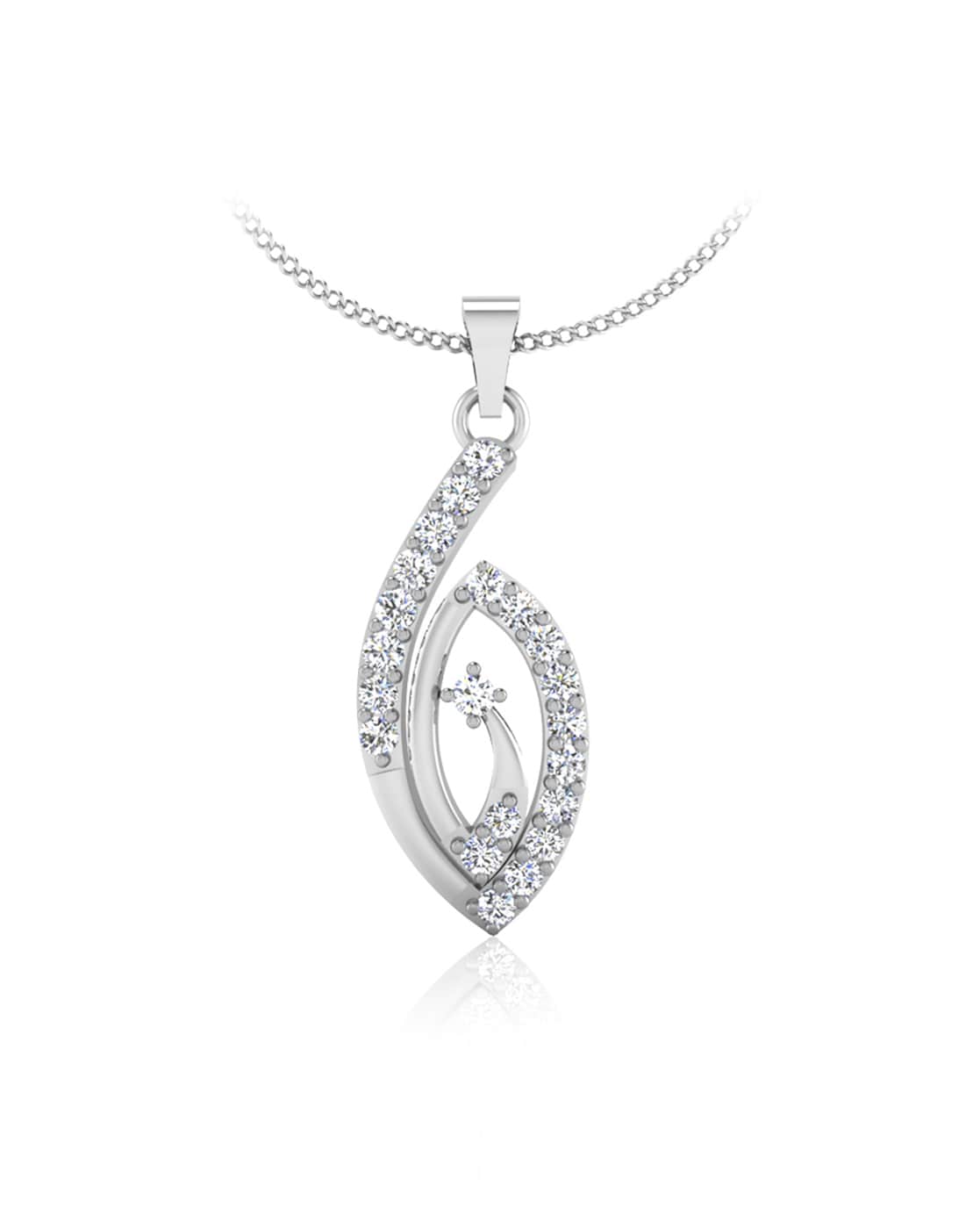 Tiffany T diamond pendant in 18k white gold with a baguette diamond. |  Tiffany & Co. Singapore