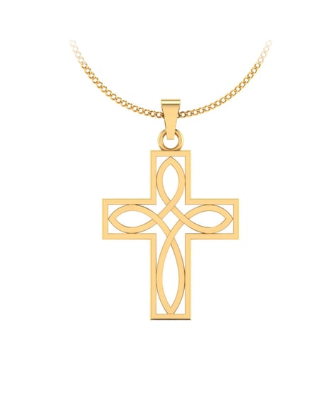 10K Yellow Gold Diamond Cross Pendant with Matching Chain (0.015 ct tw –  Ann-Louise Jewellers