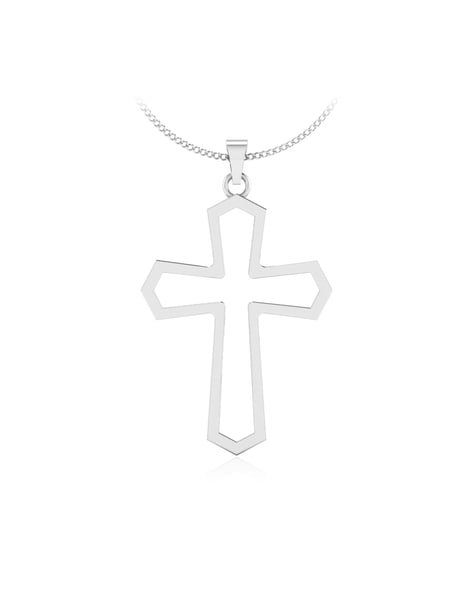 Icon Cross Pendant Necklace | White Gold – ANTON Jewellery