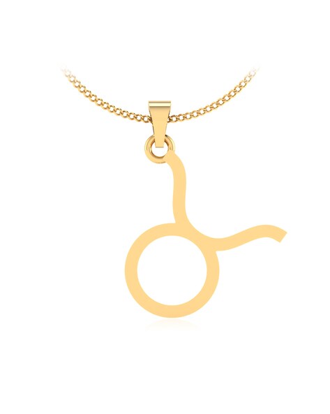 Taurus Zodiac Gold Pendant Necklace | Astrid & Miyu Necklaces