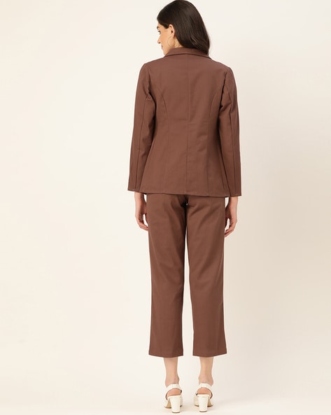 Joseph - Turnchapel Wool-blend Suit Trousers - Womens - Brown