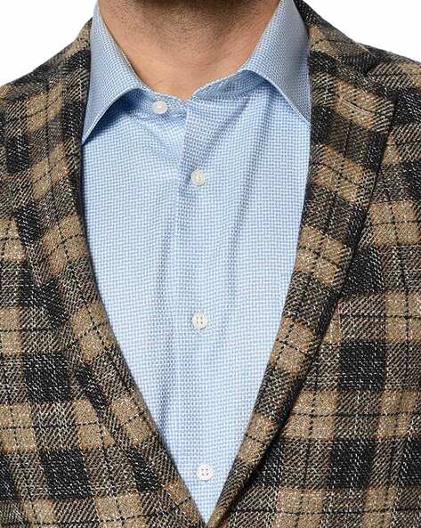 blackberry checked blazer