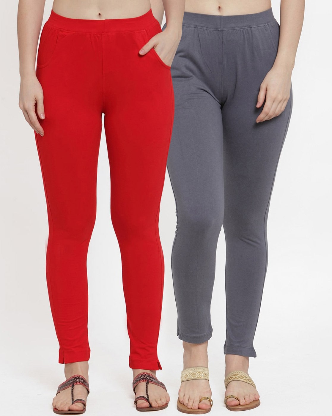Buy Red Leggings for Women by Tag 7 Plus Online