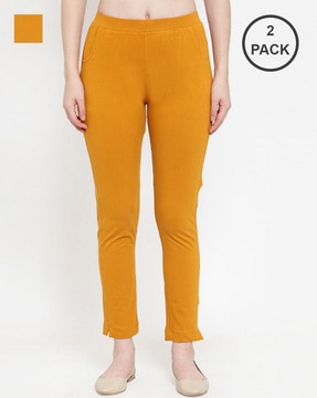 Buy Yellow Leggings for Women by Tag 7 Plus Online