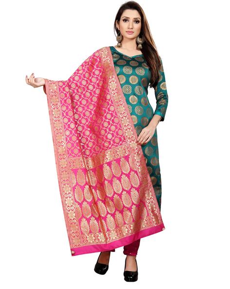SIRIL Women's Poly Cotton Unstitched Salwar Suit Material, 2 Mtr Printed  Poly Cotton Salwar Suit With Georgette Printed Dupatta (1196D1392_Black) :  Amazon.in: Fashion