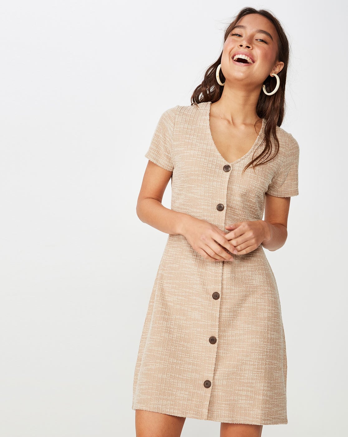 Cotton on button sales down dress