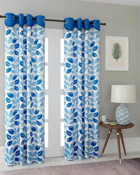 Blue Curtains Accessories For Home Kitchen By Cortina Eyelet Curtain Ajio Com Cortina Eyelet Curtain, Curtains For Door