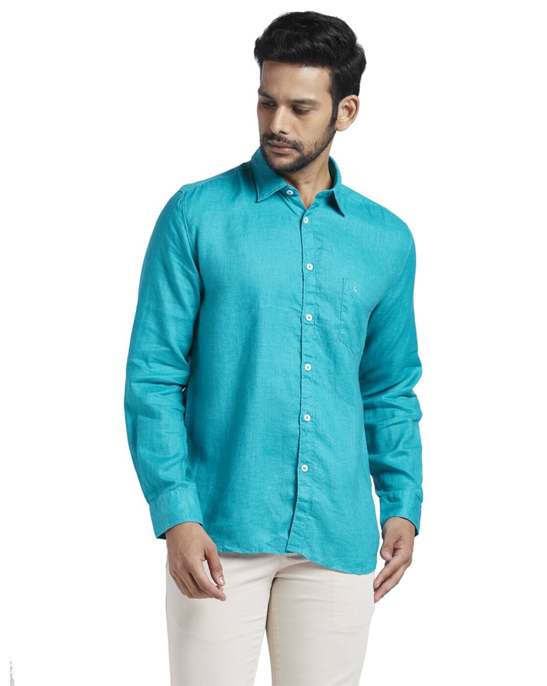 Buy Medium Blue Shirts for Men by PARX 