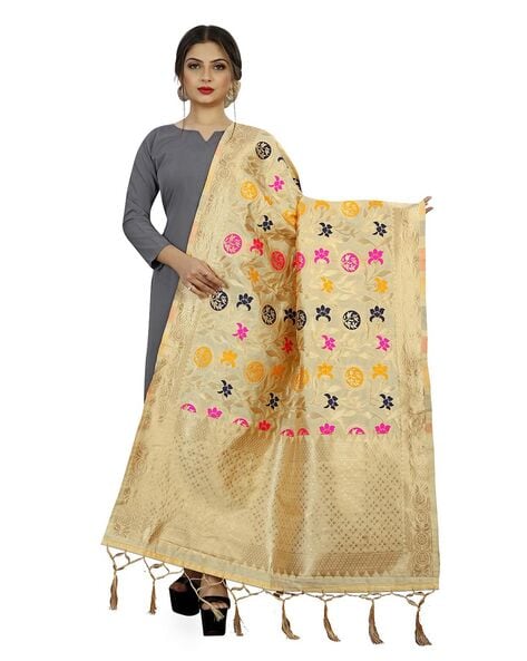 Embellished Dupatta with Tassels Detail Price in India