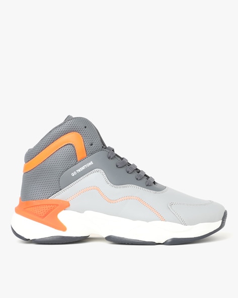 go21 panelled lace up sneakers