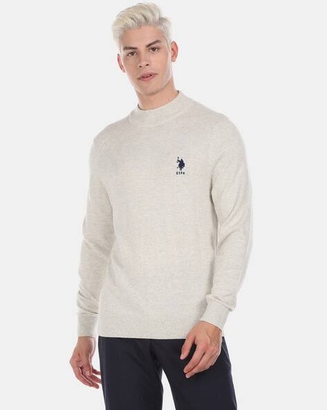 beige polo sweater