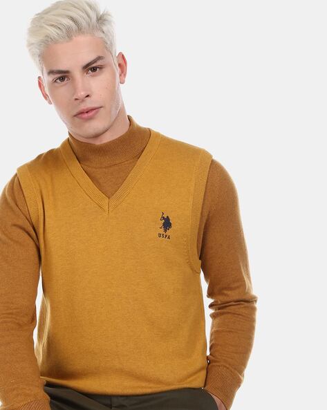 us polo sleeveless sweater