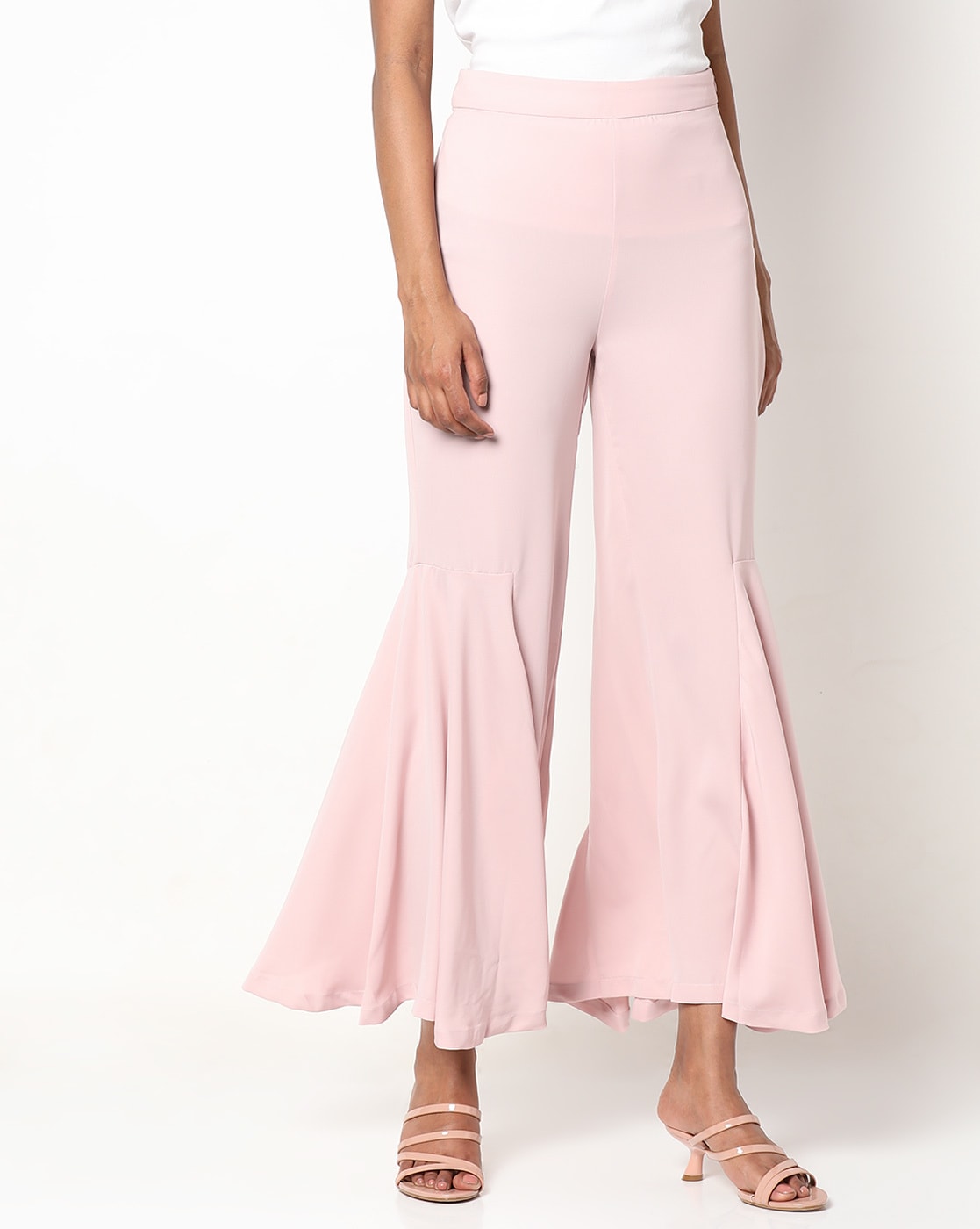 light pink trousers women's