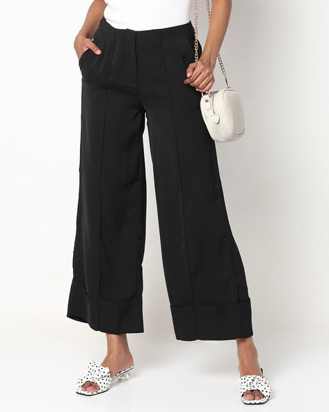 Buy Black Trousers & Pants for Women by MADAME Online