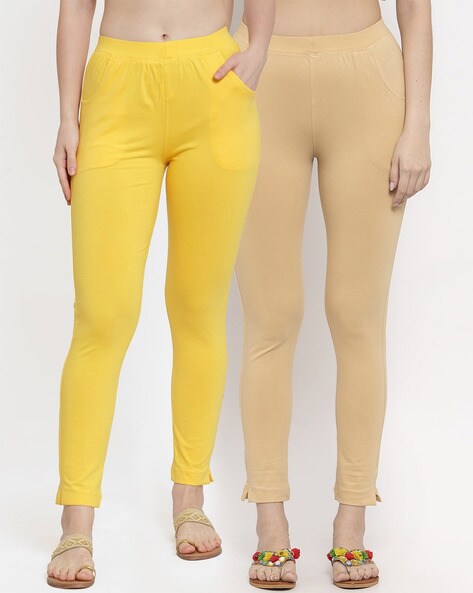 Buy Beige Leggings for Women by Tag 7 Plus Online