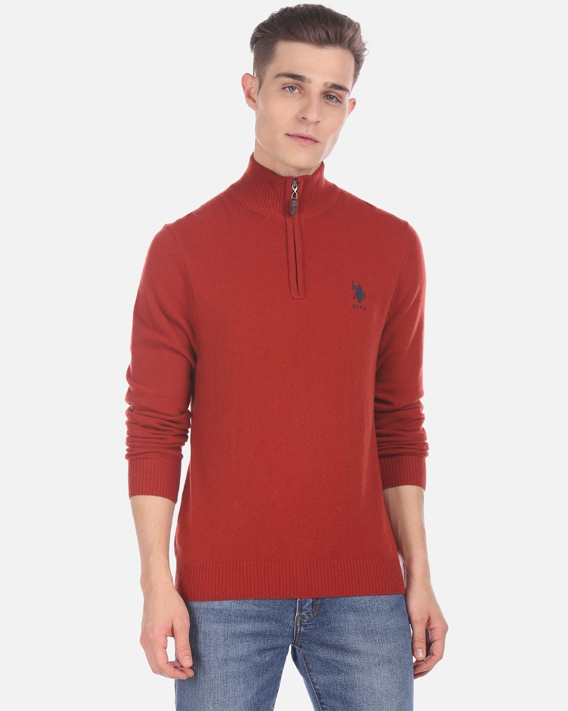 us polo high neck sweater