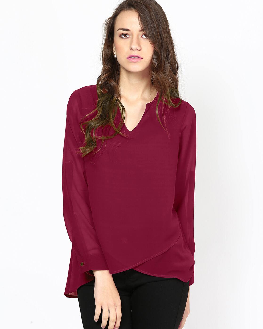 Buy Pink Tops for Women by Besiva Online | Ajio.com