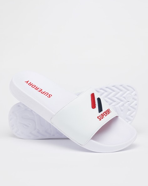 Superdry white cheap flip flops