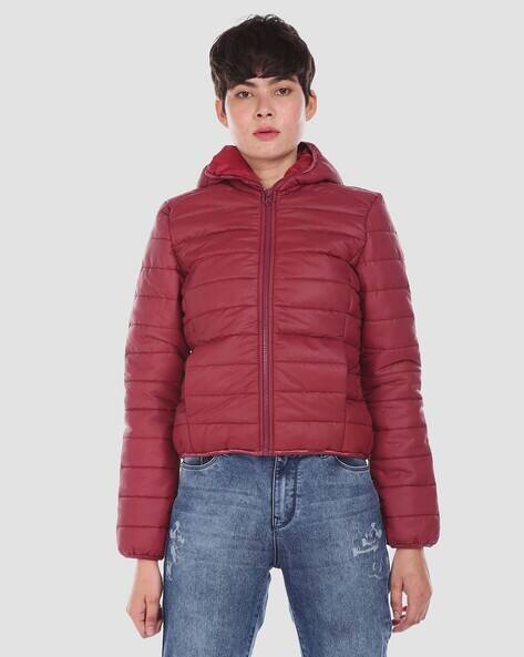 polo puffer jacket red