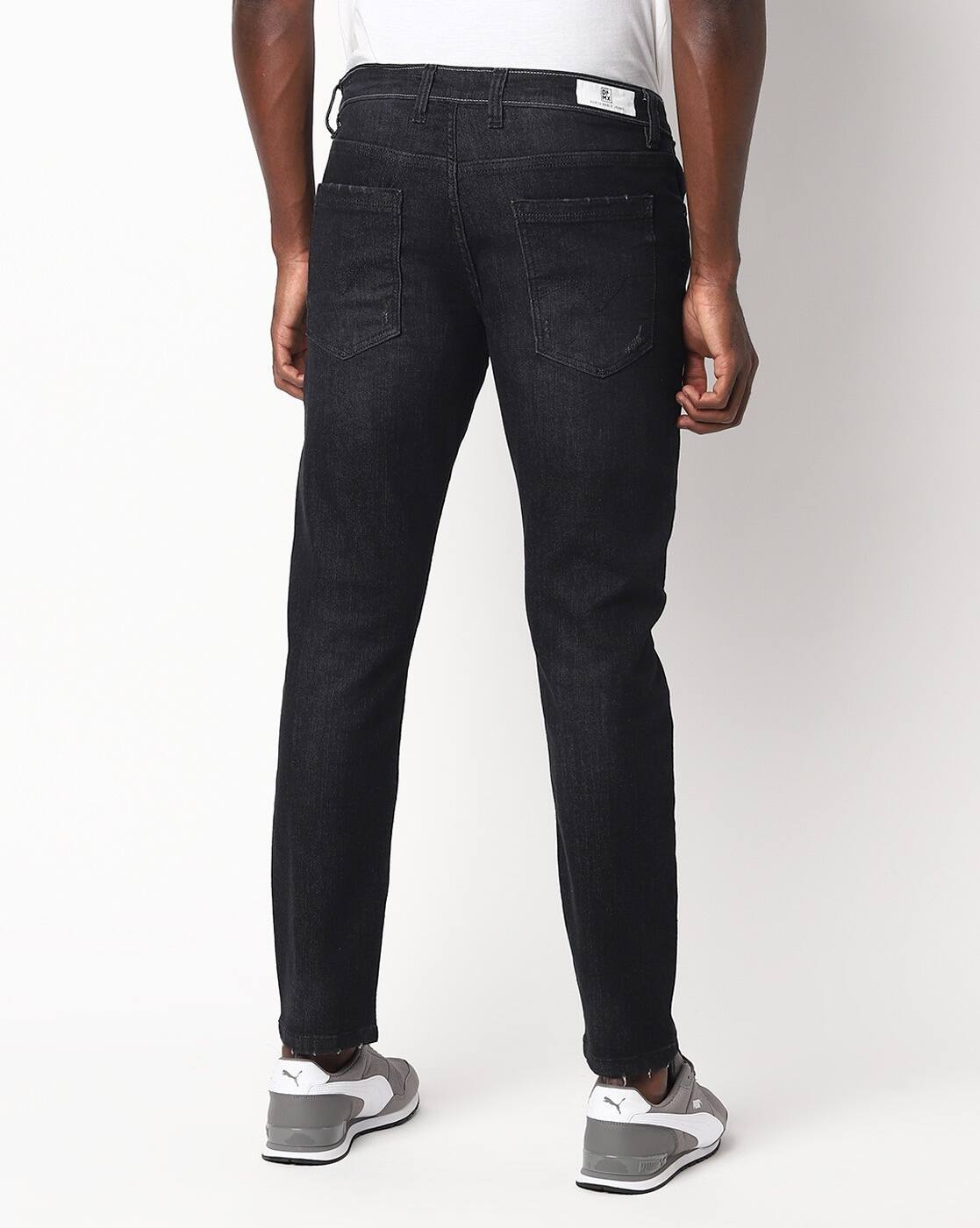 Buy Jet Black Jeans for Men by DNMX Online
