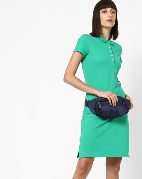 green emerald velvet dress Tommy Hilfiger Womens Stripe Shirt with Magnetic Closure Casual Dress,  Primary Green Multi, X-Small US at Amazon Women's Clothing store
