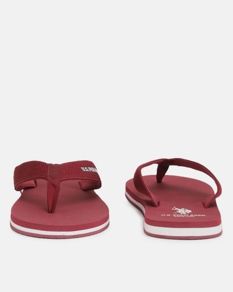 Buy Maroon Flip Flop Slippers for Men by U.S. Polo Assn. Online