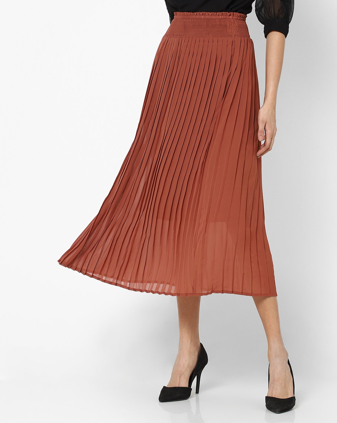 Buy Brown Skirts for Women by MADAME 