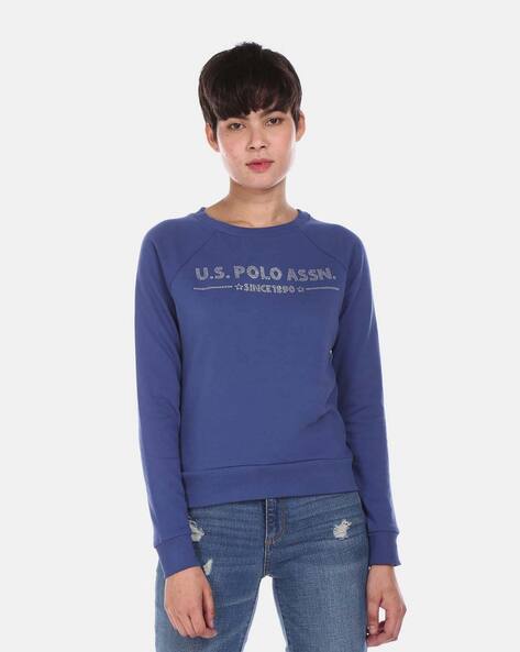 U.S. Polo Assn. Logo Embellished Raglan Sleeve Sweatshirt
