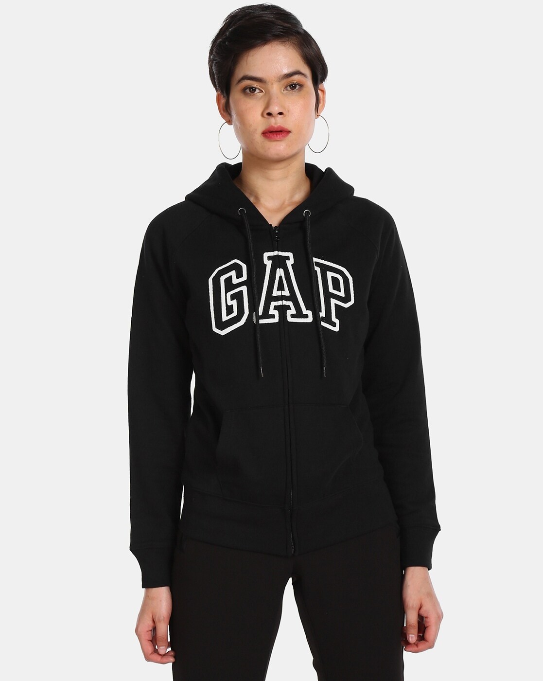 all black gap hoodie