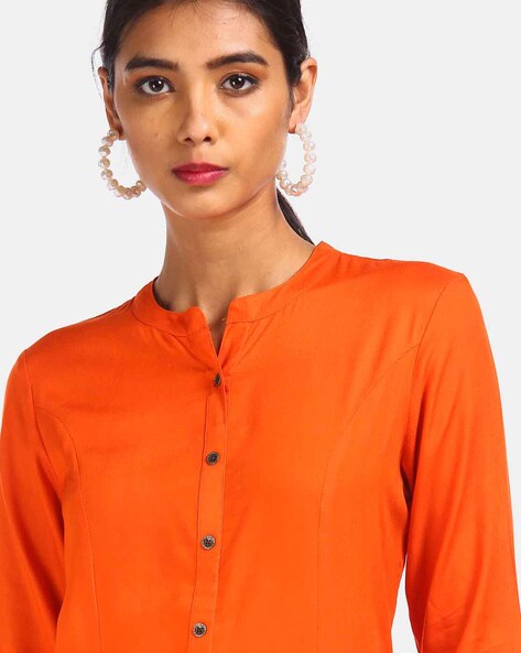 Buy Orange Kurtas for Women by KARIGARI Online