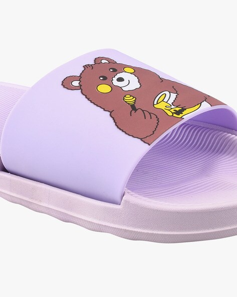 Kawaii Bear Pattern Cloud Slides Casual Slip Soft Sole Shoes - Temu