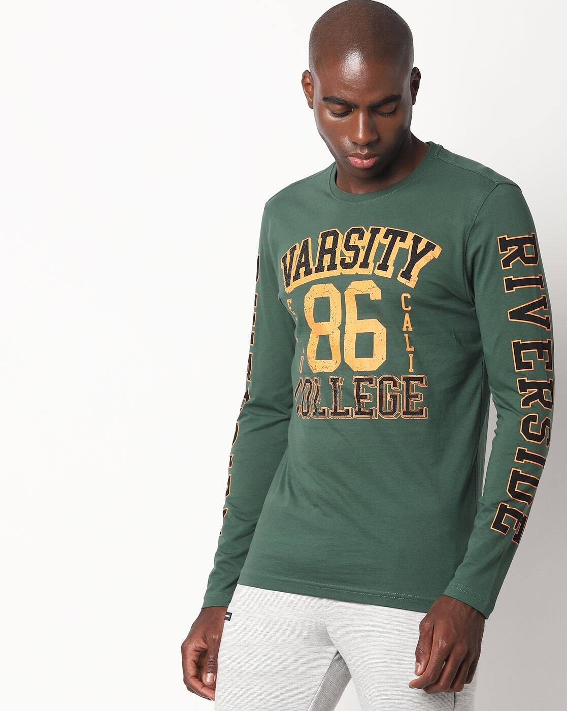 Green Tshirts for Men by DNMX Online 