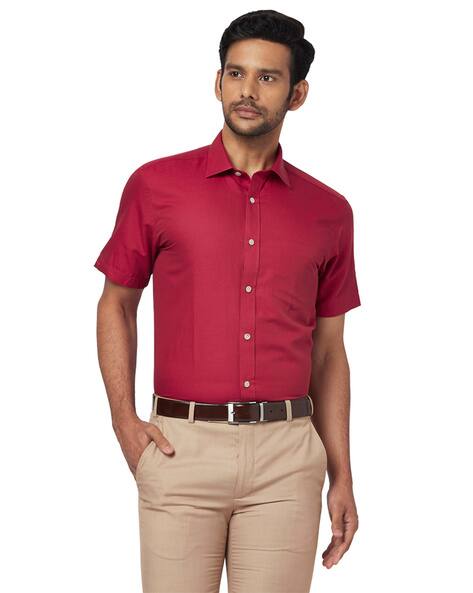 Buy Red Shirts for Men by PARK AVENUE 