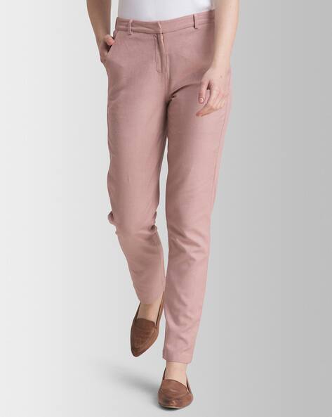 Buy Pink Trousers \u0026 Pants for Women by 