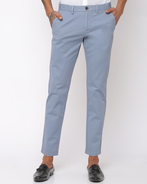 Buy Sky Blue Trousers & Pants for Men by NETPLAY Online 