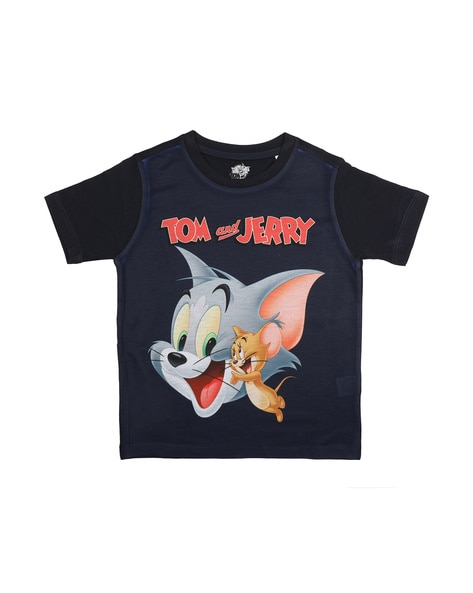 Buy Black Tshirts for Boys by Tom & Jerry Online 