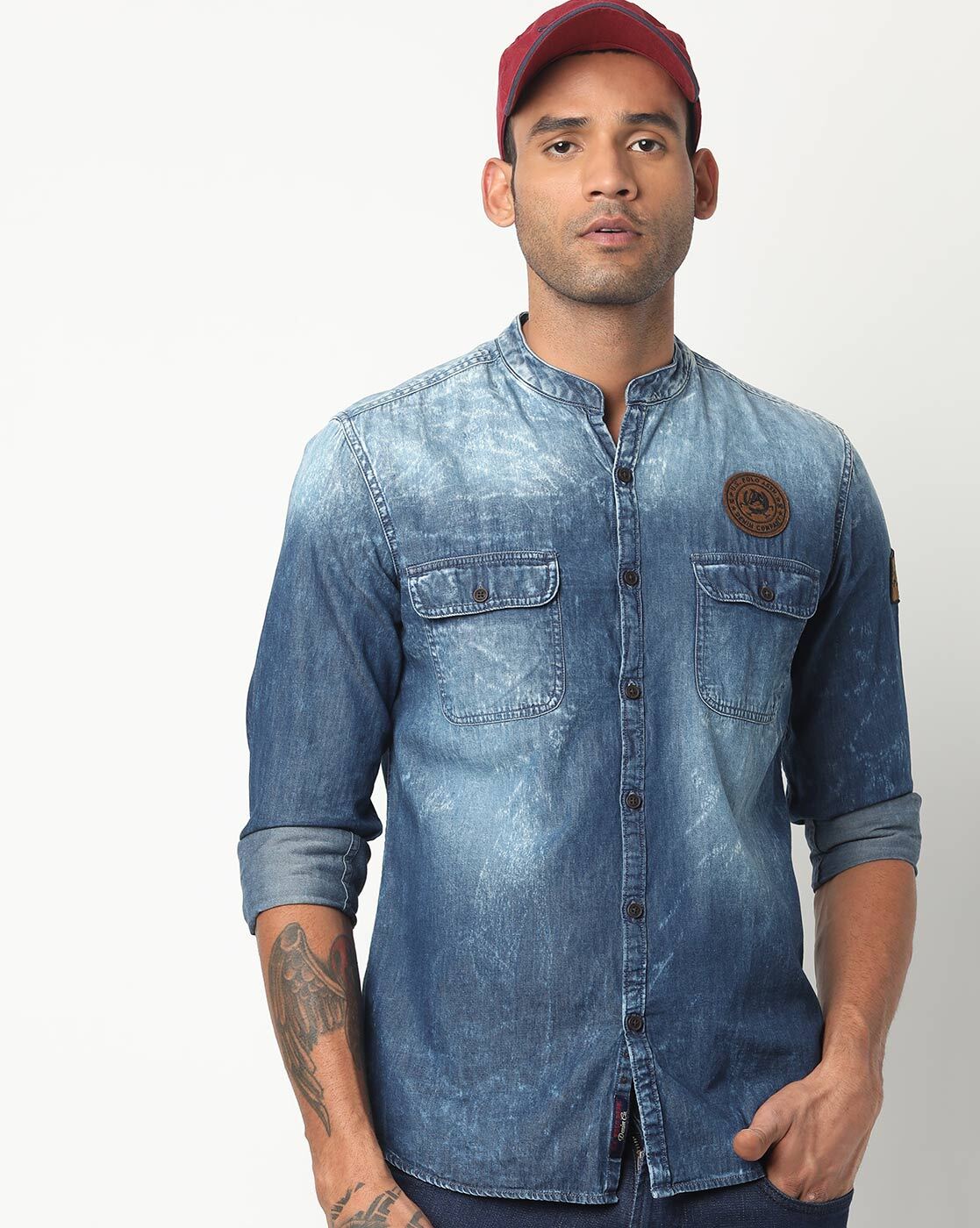 Canclini Brushed Denim Shirt by Knot Standard