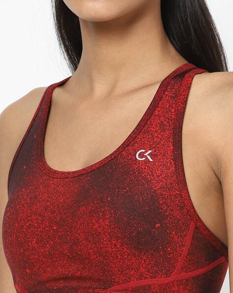 Printed Racerback Sports Bra