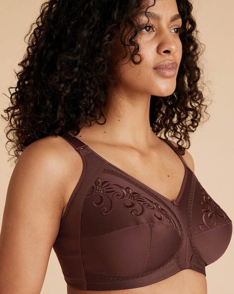 Embroidered Full Coverage T-shirt Bra