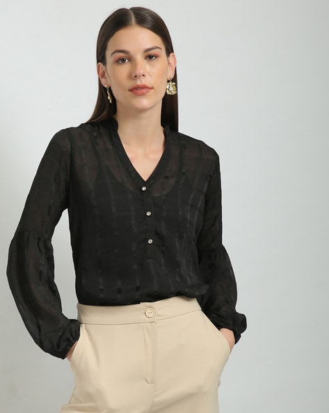 Buy Black Tops for Women by Outryt Online