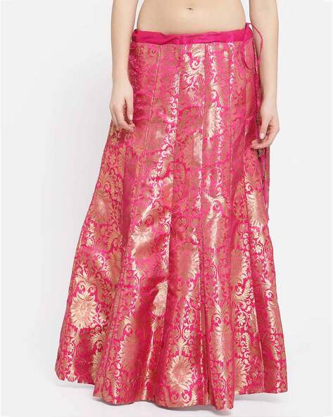 Buy Red Raw Silk Notched Lapel Brocade Jacket Skirt Set For Women by Sue  Mue Online at Aza Fashions.