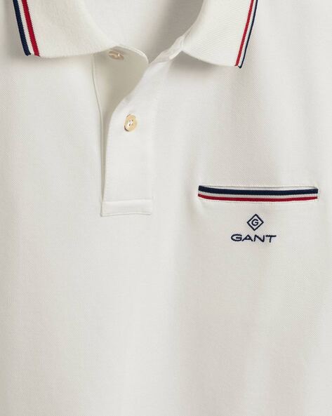 gant white polo shirt mens