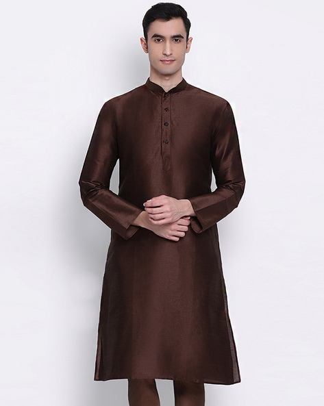 Sanwara Mandarian Collar Long Kurta